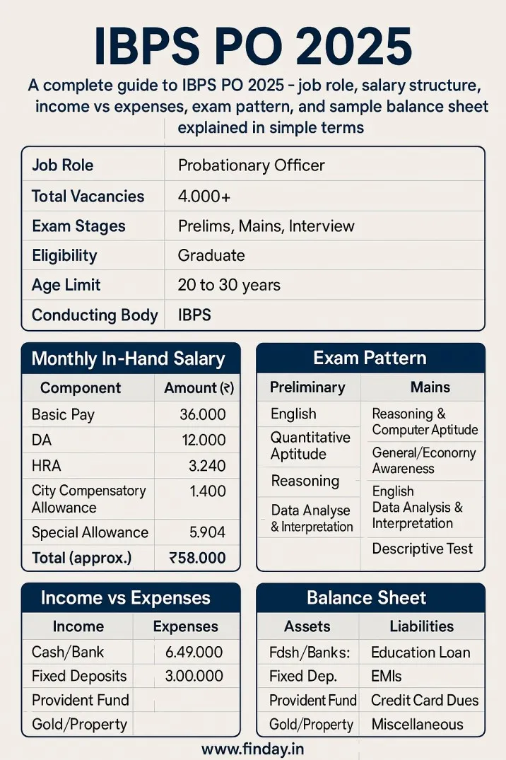 IBPS PO 2025: Everything You Need to Know with Revenue, Salary, Expenses & Balance Sheet